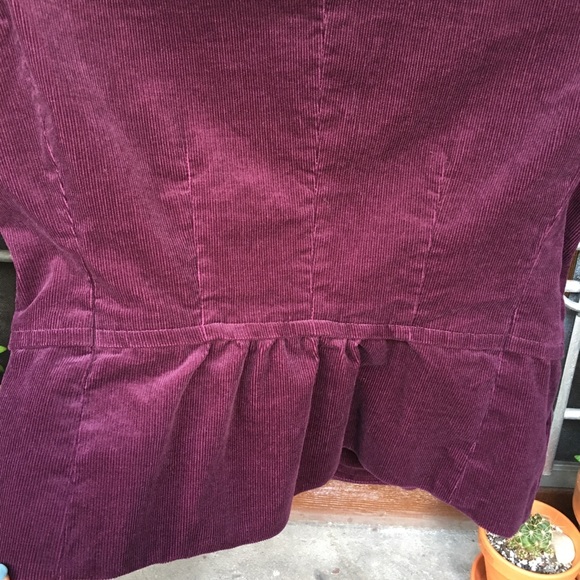 Talbots petites corduroy burgundy blazer size 4P - Picture 4 of 7